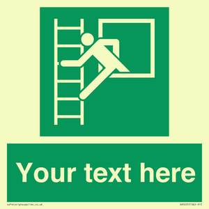 Custom Emergency Escape Ladder Sign